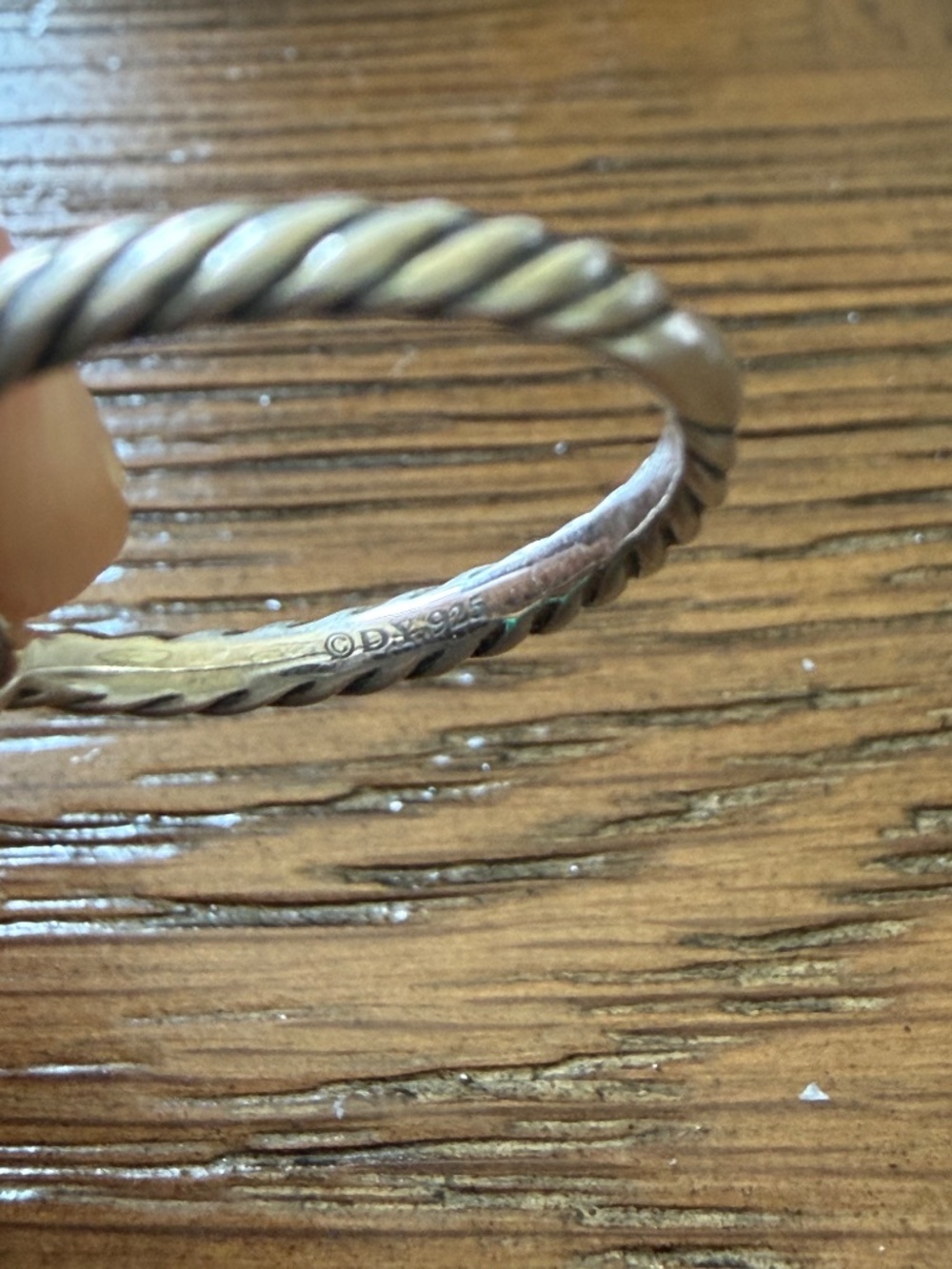 David Yurman Petite Pavé Oval Stack Ring - Picture 3 of 5